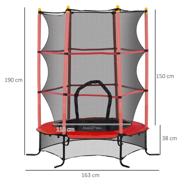 Barnens Trampolin, Säkerhetsnät, Poler med Dämpning,armégrön