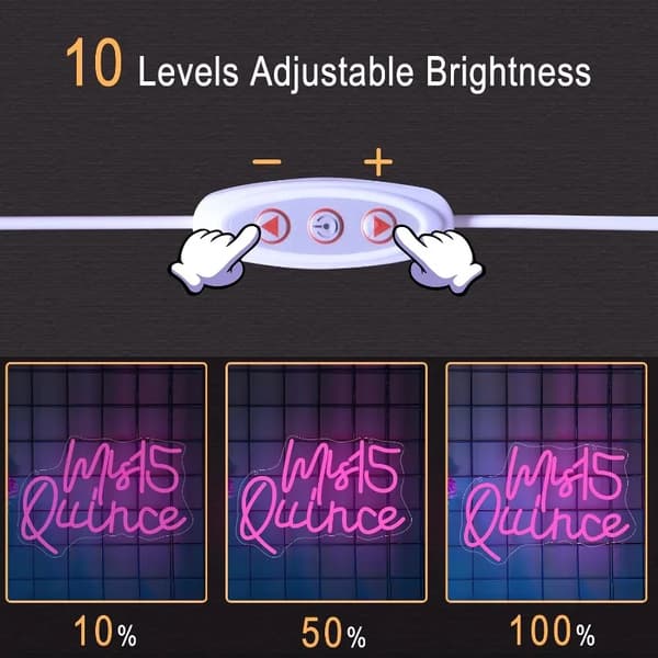LED Neon Skylt, Dimmbar Ljusstyrka, USB Driven,34x23.5cm