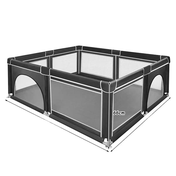 Legestol, Rummelig Design, Nem Opsætning,180x150 cm Sort