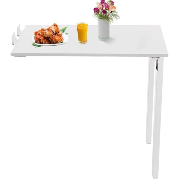 Foldbart Væg Bord, Pladsbesparende Design, Moderne Stil,HVID