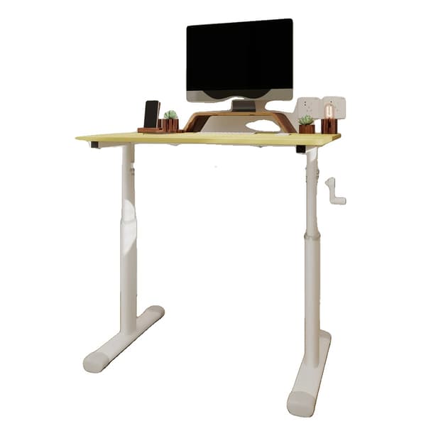 Justerbart Studiebord, Højdejusterbart, Multifunktionelt Design,Træ+ 60*80cm