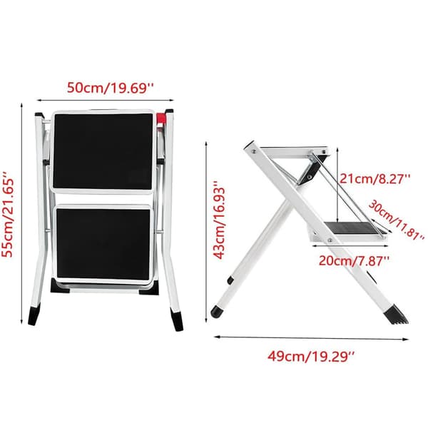Stege, 2 Steg, Halkfri Design,2 Stegs Pall
