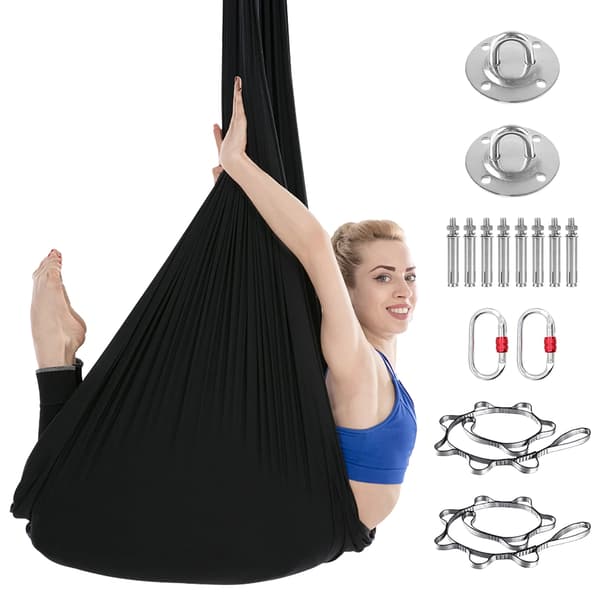 Aerial Yoga Hængekøje, Inversion Øvelser, Bærbar Opsætning,Sort