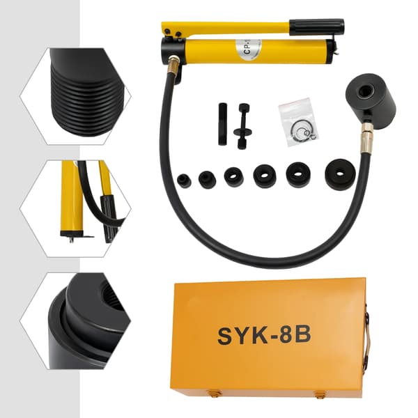 Hydraulisk Hulstans, 8 Tons Kapacitet, Højkvalitets Stål Konstruktion,gul