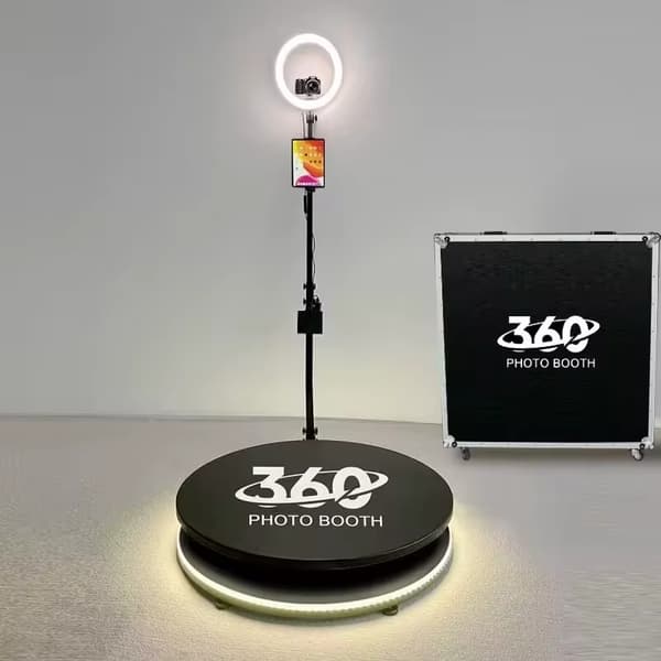 Fotoboks, roterende design, integreret LED-belysning,68cm