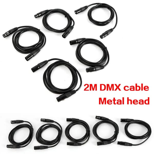 DMX-kabler, 10-styk sæt, 2m længde,10pc  2m