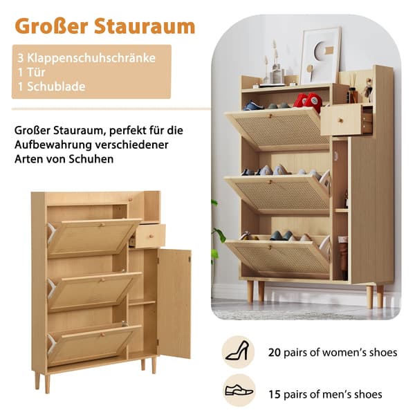 Sko cabinet, Modern design, Hållbar konstruktion,90×125×17 cm