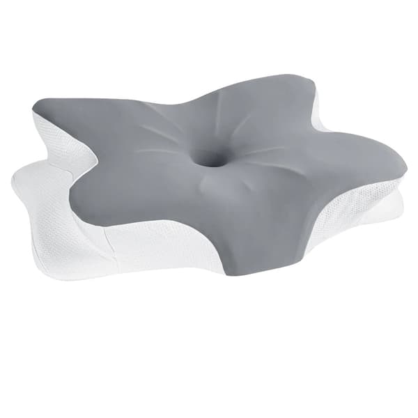 Nackkudde, Minnesskum, Ergonomisk Design,PL-Grå