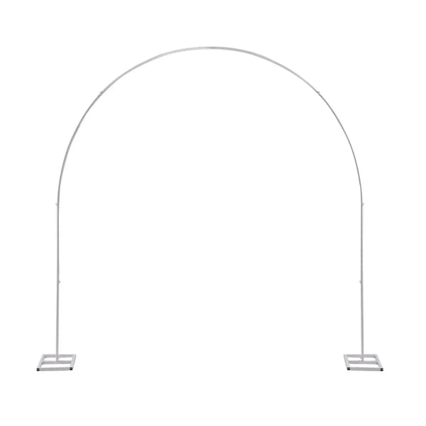 Bröllopsbåge, Böjd Design, Hållbar Järnkonstruktion,VIT, L