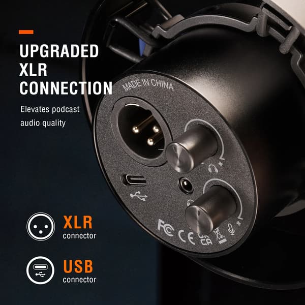 Dynamisk Mikrofon, USB og XLR Forbindelse, Kardioid Mønster,K688