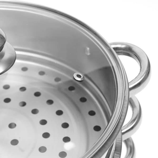 Dampkogeren, Multi-Niveau, Poleret Rustfrit Stål,sølv