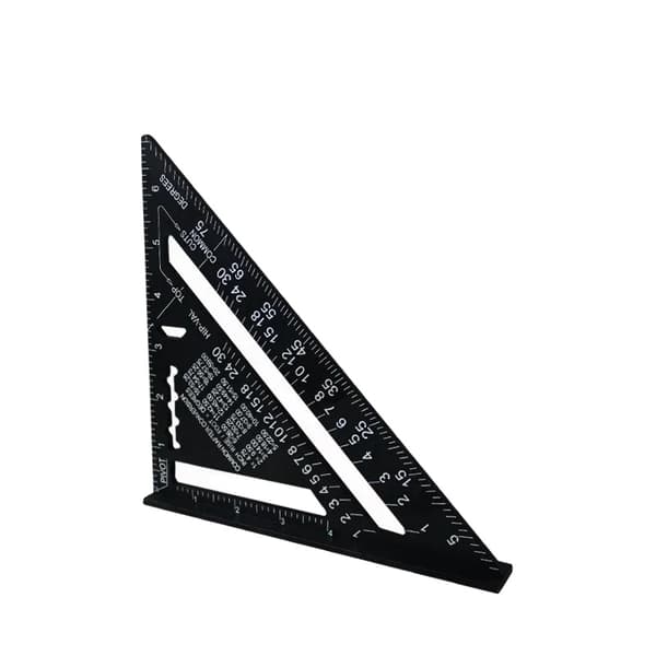 Triangulär Linjal, Hållbar Aluminiumlegering, Mångsidigt Mätverktyg,Svart engelsk system