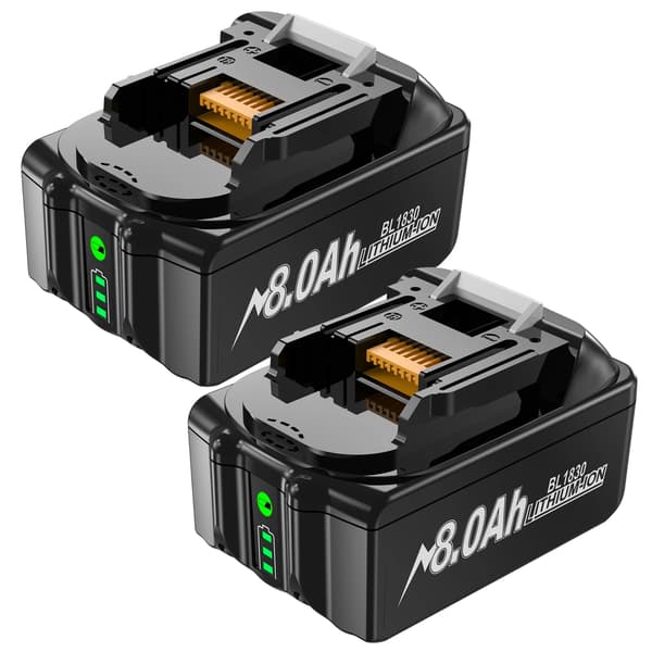 Batteri, 8000mAh kapacitet, intelligent skydd, 18V-b, 2BAT
