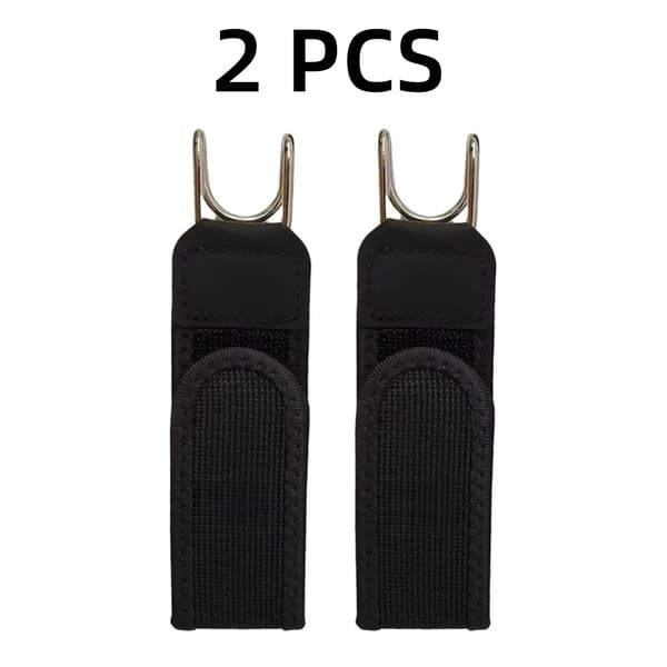 Justerbart elastisk bælte, ingen klodset metalkrog, behagelig pasform,2PCS Sort