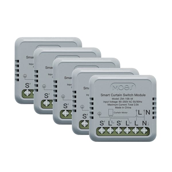 Smart Gardinswitch, Röststyrning, App-baserad Hantering,ZigBee 5 PCS