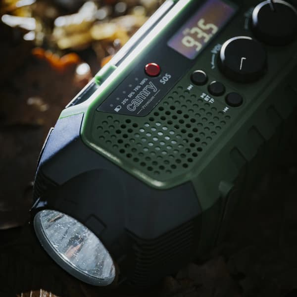Nödradio, Bluetooth-högtalare, Powerbank,grön