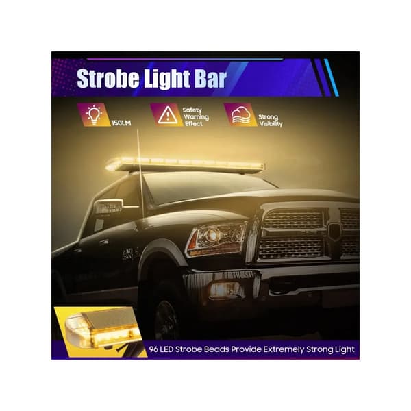 LED Strobelys, 16 Blinkemoduser, Vandtæt Design,HVID