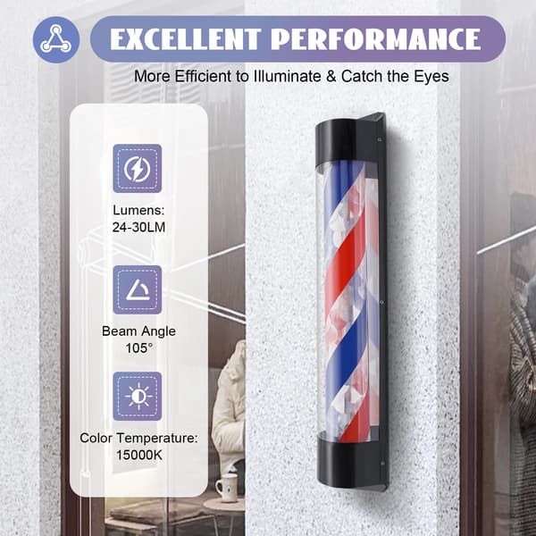 Barber Rotating Light, 90*13*13 cm, 20W, 220V, LED Patch Lampe, 24-30 LM