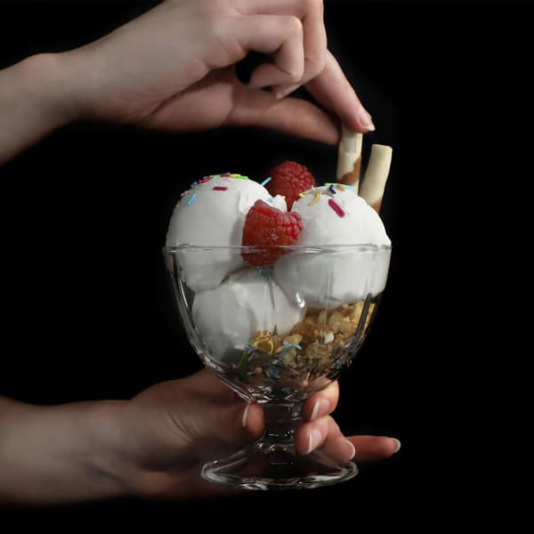 Glas Dessertkopper, 300ml Kapacitet, Rund Form, FCM Certificeret, Holdbart Glasmateriale, Elegant Design