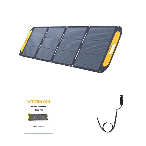 Solpanel Kit, Bærbar Design, Høj Effektivitet,VS220 PRO