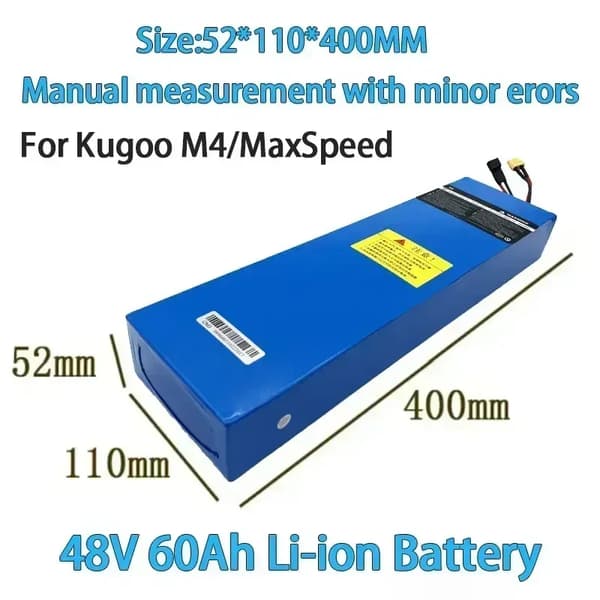 Litiumjonbatteripack, 60000mAh nominell kapacitet, 48V spänning,XT60-T