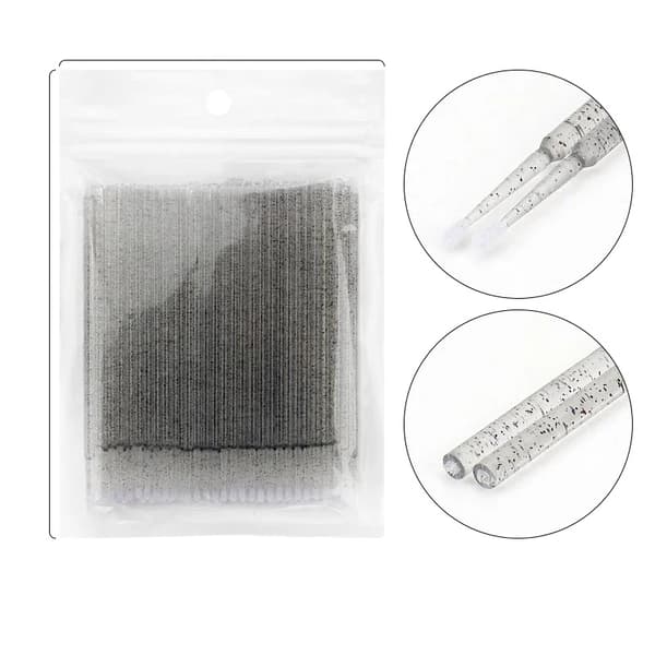 Øjenvippe Rensebørste, Bløde Mikrofiber Børster, Alsidig Brug,Uldfiber-c, 1000 Sort krystal
