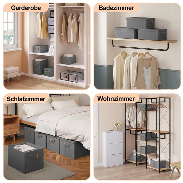 Opbevaringskuber, Foldbart Design, Holdbart Stofmateriale,44x34x25cm(38L)