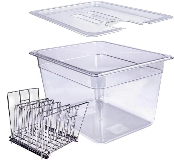 Sous Vide Beholder, Komplet Sæt, Holdbare Materialer,Container og ramme