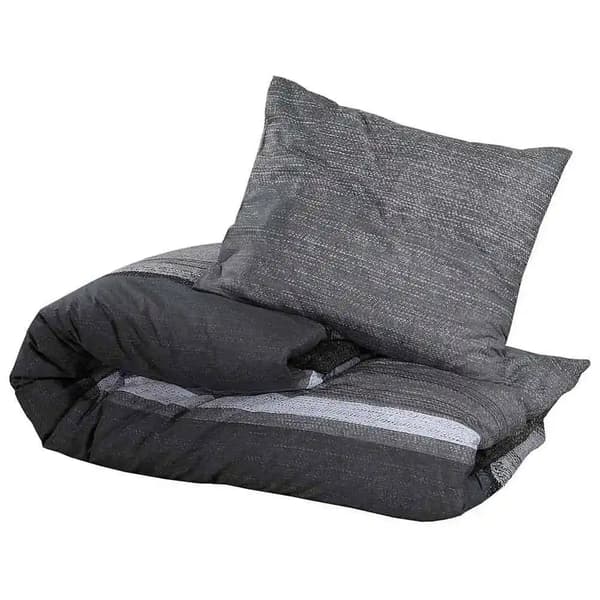 Sängkläder, Mjuk Bomullsmaterial, Elegant Linne Stil,Gris