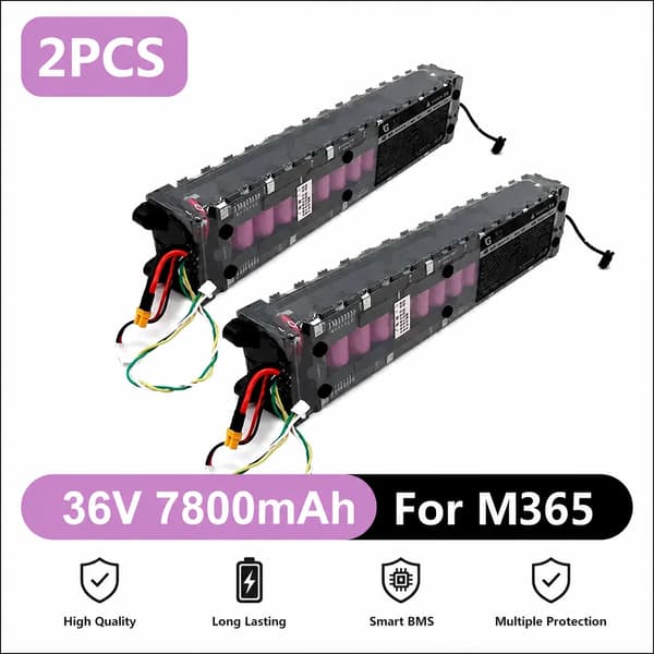 Lithiumbatteripakke, 7800mAh kapacitet, Smart BMS-beskyttelse,7800mAH-2PCS