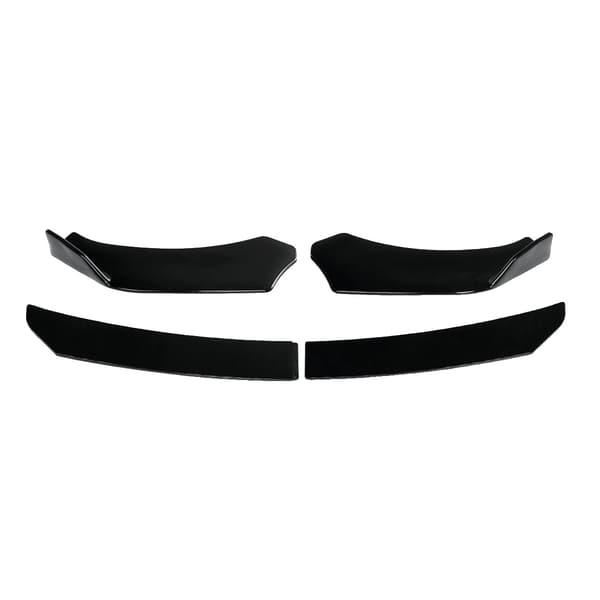 Bumper Lip Kits, Universel Pasform, Holdbart ABS Materiale,Glansfuld Sort