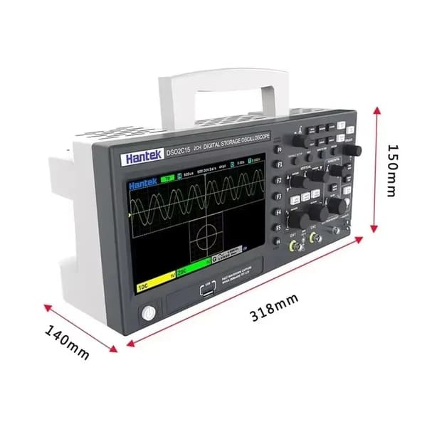 Digitalt oscilloskop, 150MHz bandbredd, 1GSa/s samplingsfrekvens,DSO2D15