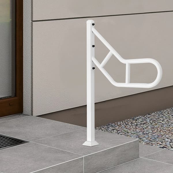 Räcke, U-formad design, golvmonterad installation,VIT