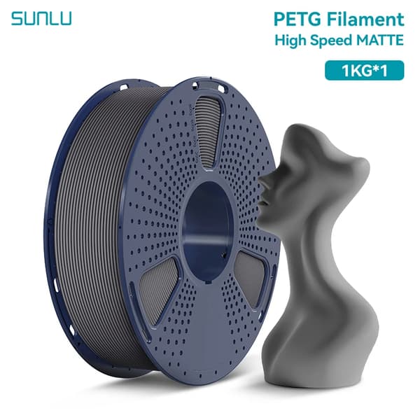 3D-utskrift filament, hög hastighet prestanda, matt yta,Grå