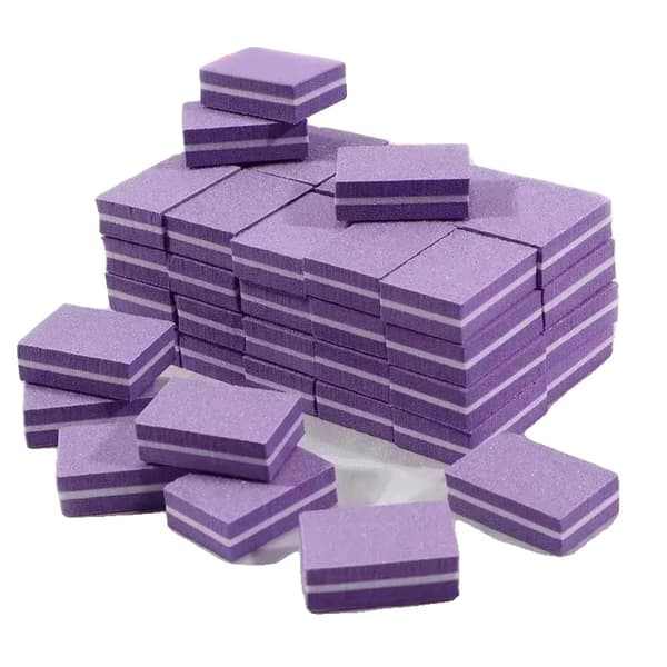 Neglefil, Holdbart Plastmateriale, Ideel til Manicure og Pedicure,100Pcs-Lilla
