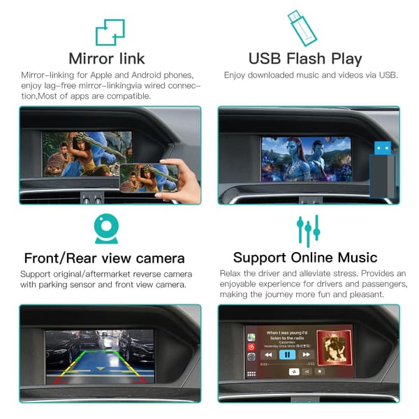 Trådlös Carplay Android Auto, One DIN-storlek, Multi-enhetskompatibilitet,NTG4.5 4.7