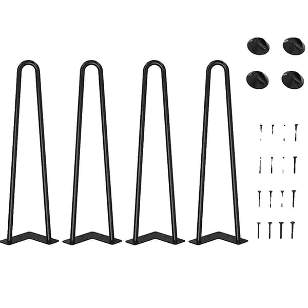 Bordben, Stålmaterial, Hållbar Design,svart