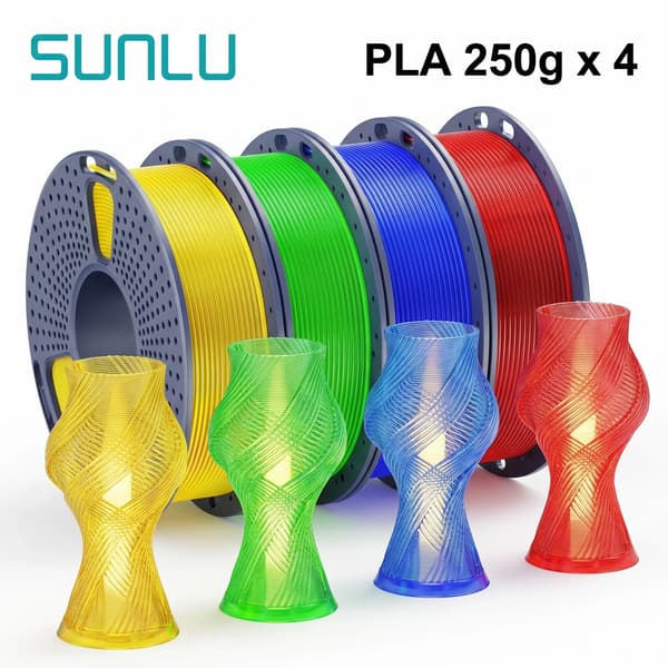 3D-printer filament, PLA-material, 250g spoler,PETG 250g x 4