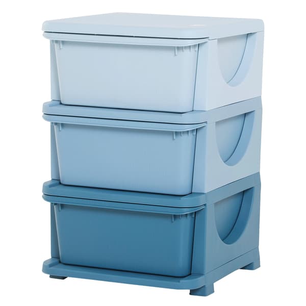 Förvaringsstorn, 3 Lådor, Säker Design,Blå