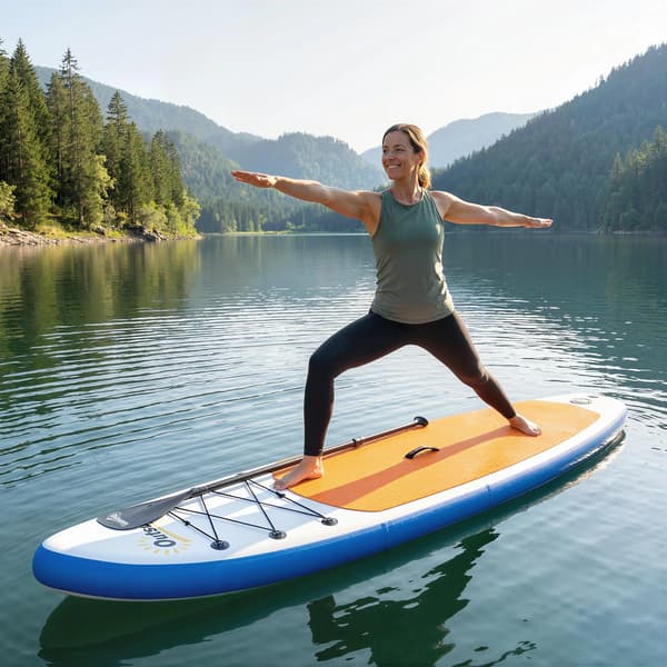 Stand Up Paddling-bräda, Uppblåsbart Design, Komplett Tillbehörsset,VIT