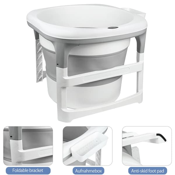 Bad, Fällbar Design, Temperaturkontrollfunktioner,GRÅ