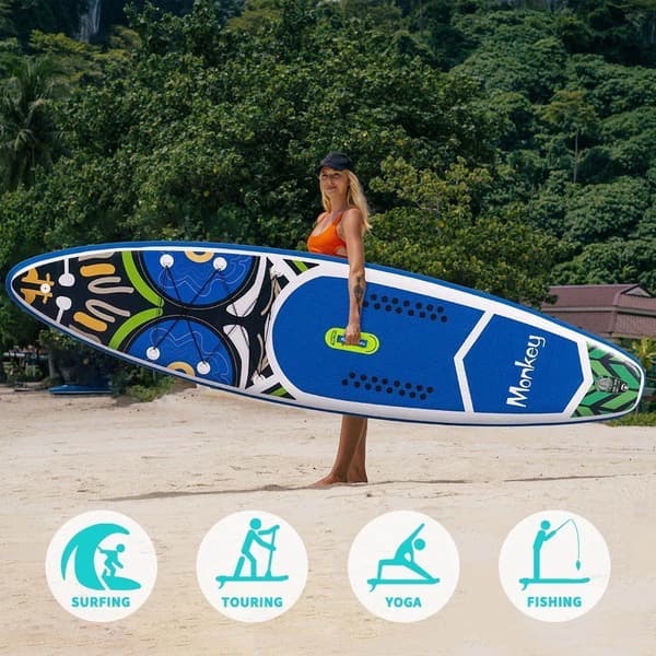 Stand Up Paddle Board, Letvægts PVC, Høj Stabilitet,Blå