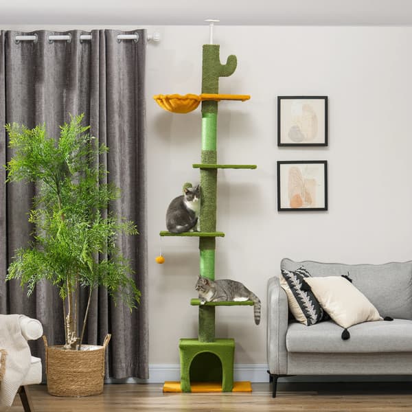 Kattträd, Justerbart, Stabil Design,Katt Torn