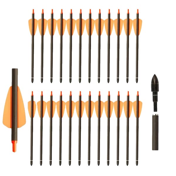 Buepile, Kulstofkonstruktion, Præcisionsfjerdesign,24stk Orange