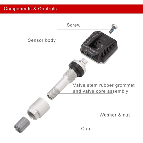 RF-sensor, Metall, Längd 8,3 cm, Bredd 3 cm, Höjd 2 cm, Vikt 0,2 kg