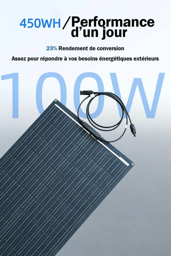 Solpanel, Hög Effektivitet, Flexibel Design,ETFE100W   1PC