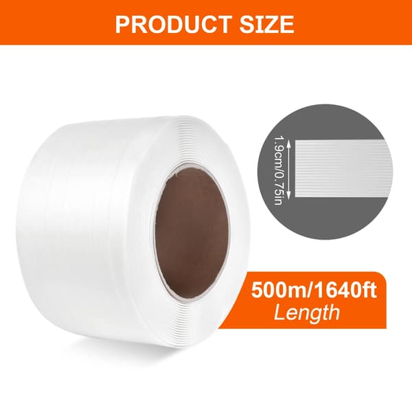 Pakkeindpakning, Letvægts Polyester Materiale, Stærk Brudstyrke,19mm