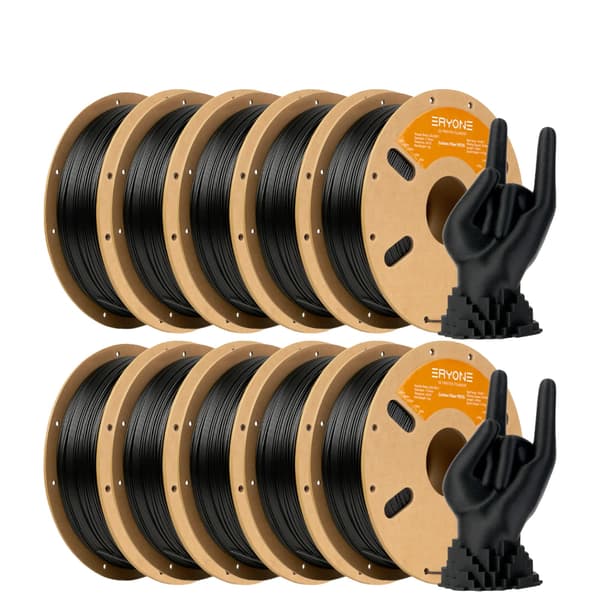 3D-printer filament, kulfiber materiale, høj stivhed,PETG-CF Sort