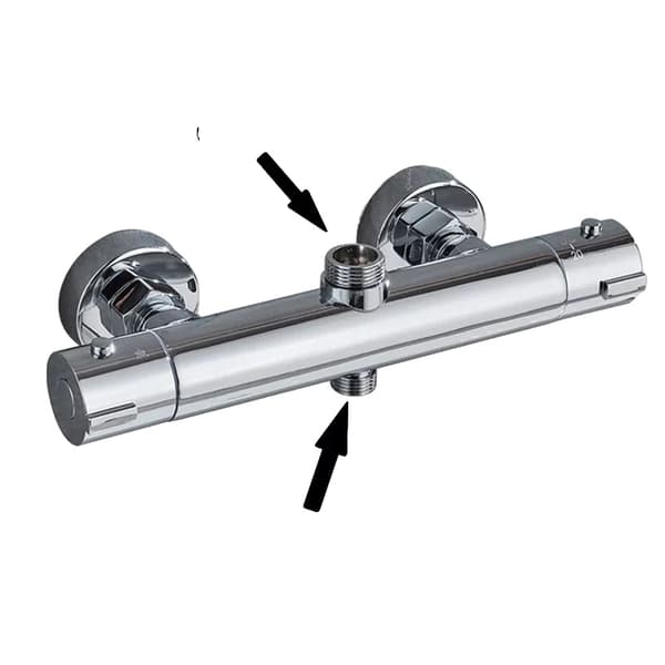 Duschkran, Termostatisk Kontroll, Dubbelhandtag,Krom C