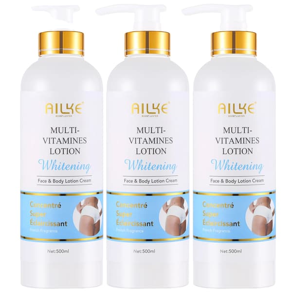 Hudvårdsset, Minska Svarta Fläckar, Snabb Absorption, 3 flaskor lotion